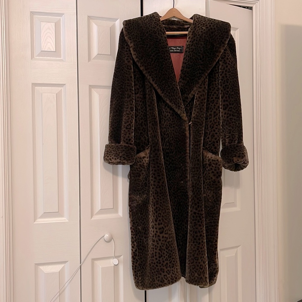 Luxurious faux fur coat.